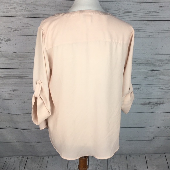 Torrid Blush Half Button Top - Picture 3 of 3